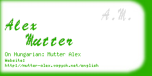 alex mutter business card